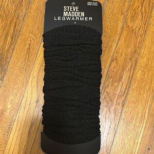 Steve Madden Textured Black Legwarmers